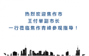 熱烈歡迎焦作市王付舉副市長一行蒞臨焦作青峰參觀指導(dǎo)！
